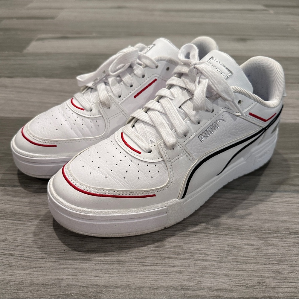 PUMA Ca Pro Embroidered Lace Up  Mens White Sneakers Casual Shoes 381055-01 - Picture 2 of 9